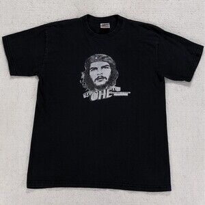 Vtg Che Guevara T-Shirt Men's Large Black Cuba Revolution Graphic Rage Skate